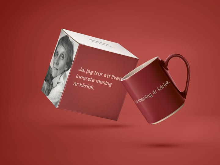 Kubek Astrid Lindgren, ja, jag tror att livets…, Szwedzki tekst Design House Stockholm