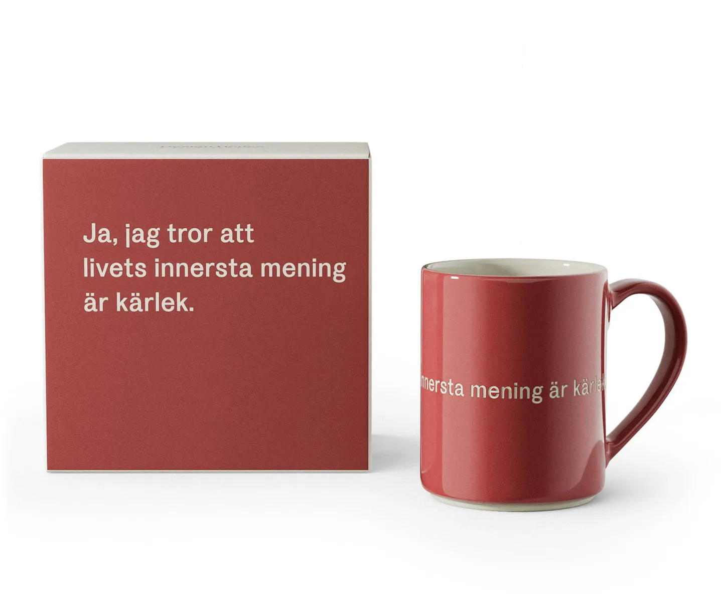 Kubek Astrid Lindgren, ja, jag tror att livets…, Szwedzki tekst Design House Stockholm