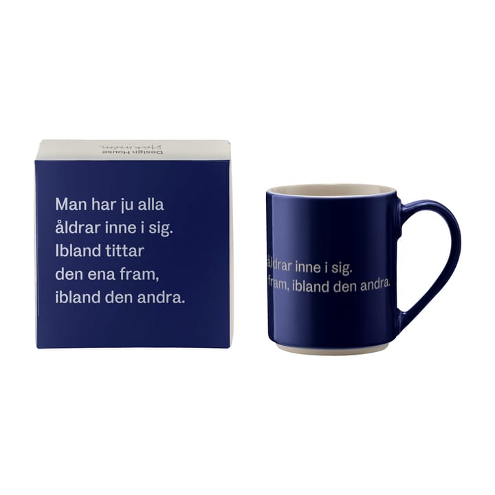 Kubek Astrid Lindgren, man har ju alla åldrar, Tekst w języku szwedzkim Design House Stockholm