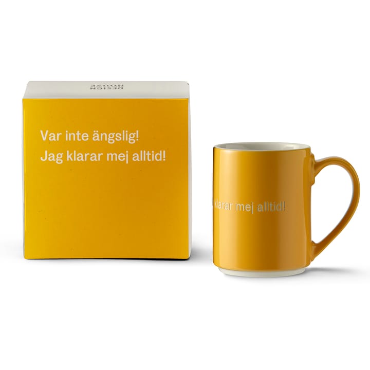 Kubek Astrid Lindgren - nie bój się... - Tekst szwedzki - Design House Stockholm