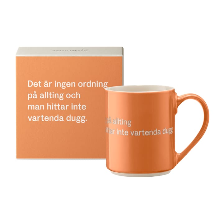 Kubek Astrid Lindgren - nie ma porządku..., Tekst szwedzki Design House Stockholm