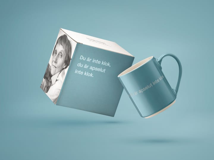 Kubek z Astrid Lindgren - odeszłaś od zmysłów..., Tekst szwedzki Design House Stockholm