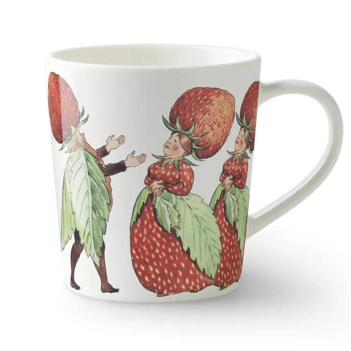 Kubek z uchem Strawberry Family - 400 ml - Design House Stockholm