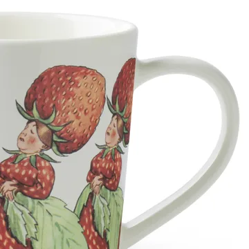 Kubek z uchem Strawberry Family - 400 ml - Design House Stockholm
