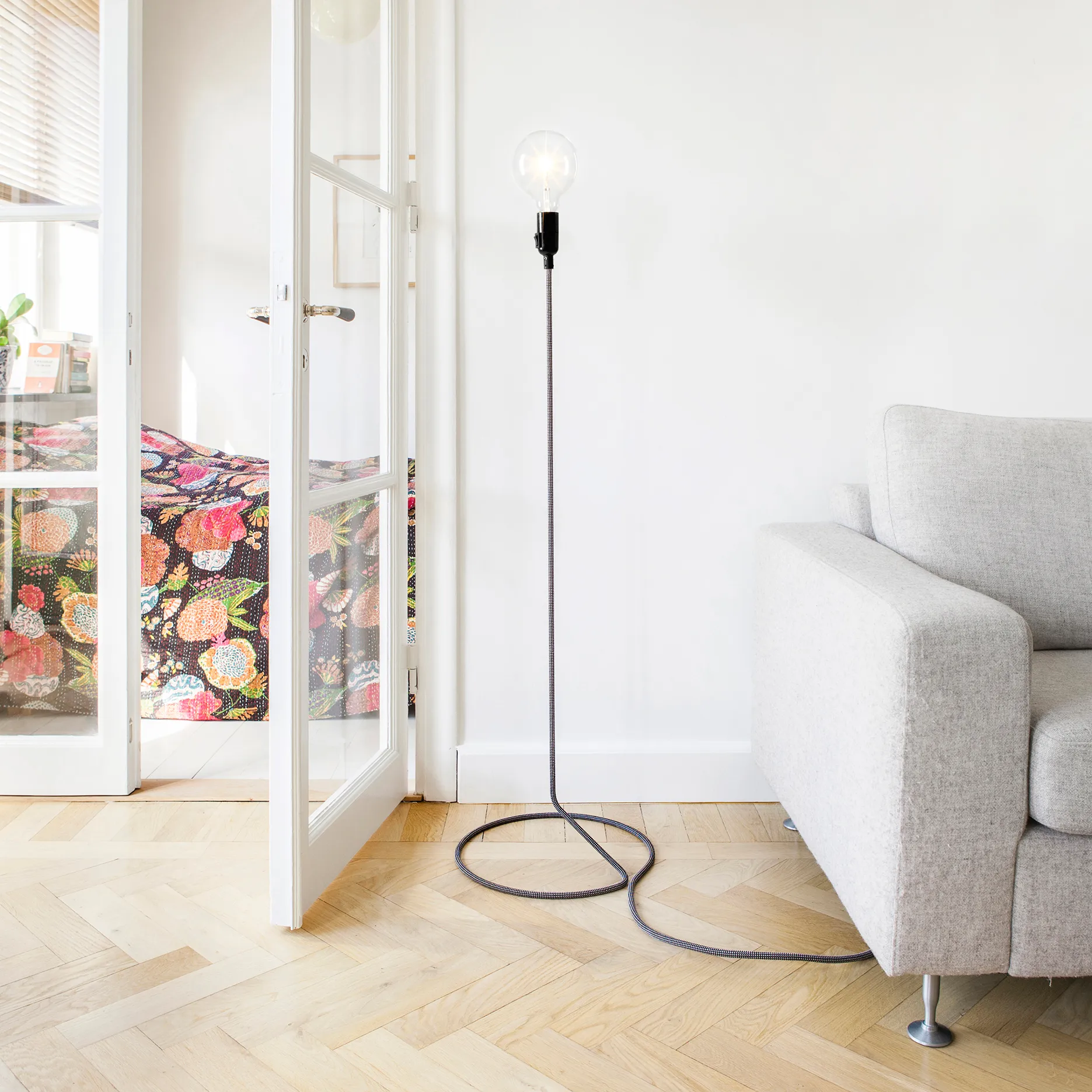 Lampa Cord , Czarnobiały Design House Stockholm