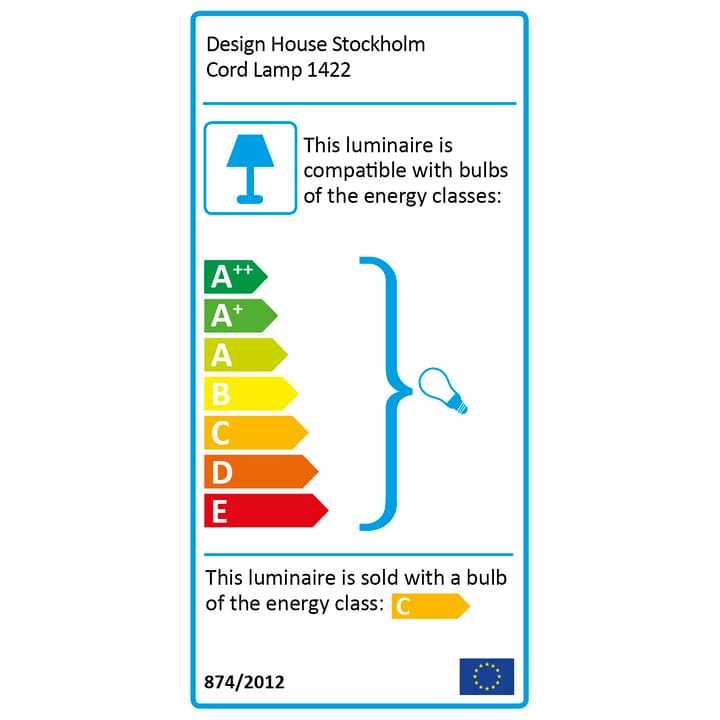 Lampa Cord , Czarnobiały Design House Stockholm