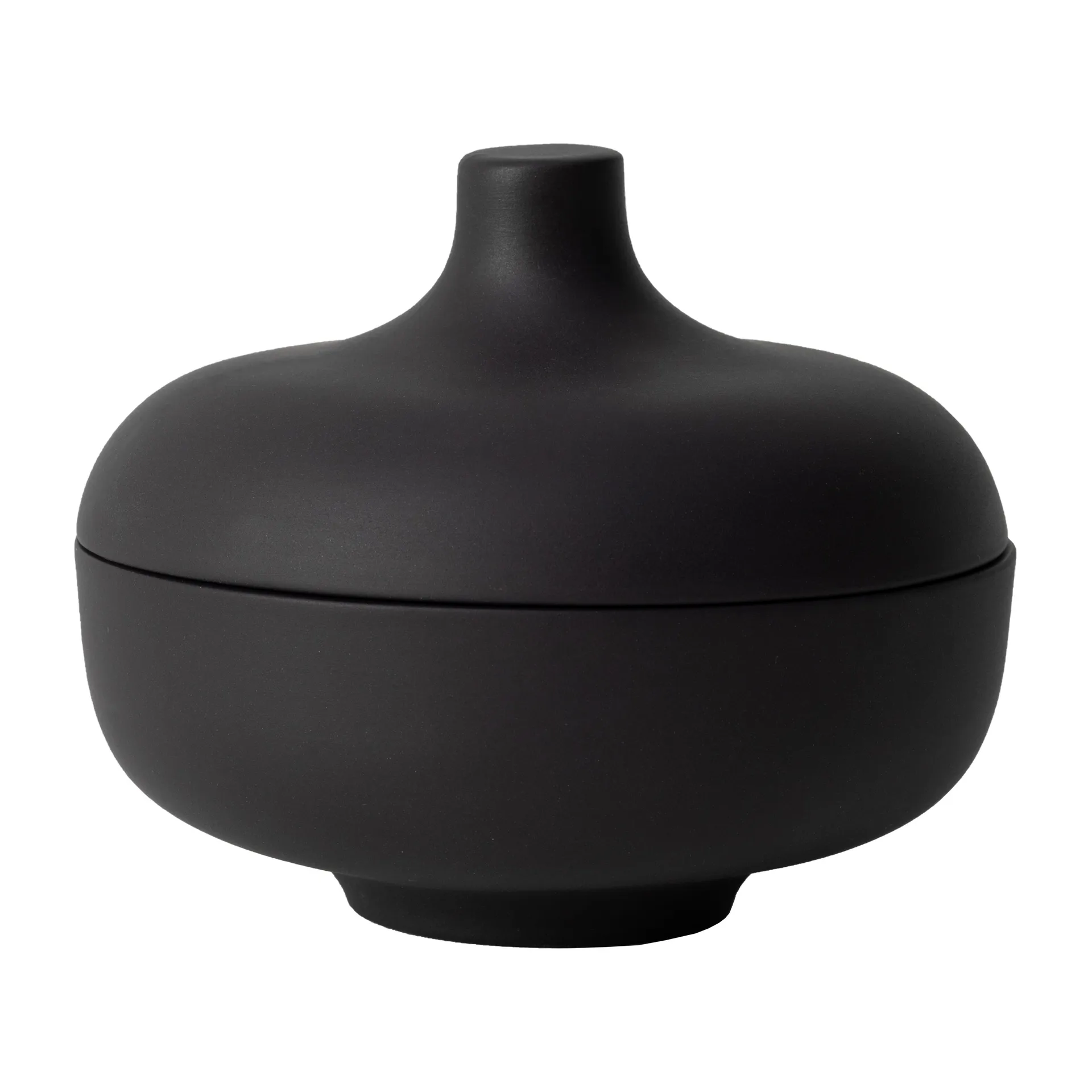 Miska z pokrywą Sand M Ø12 cm, Black clay Design House Stockholm