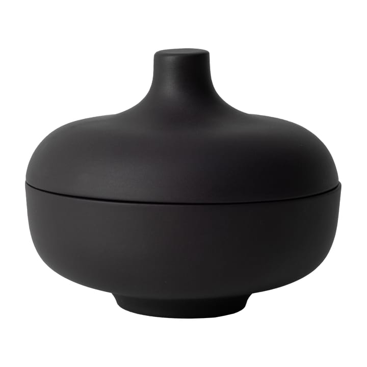 Miska z pokrywą Sand M Ø12 cm - Black clay - Design House Stockholm