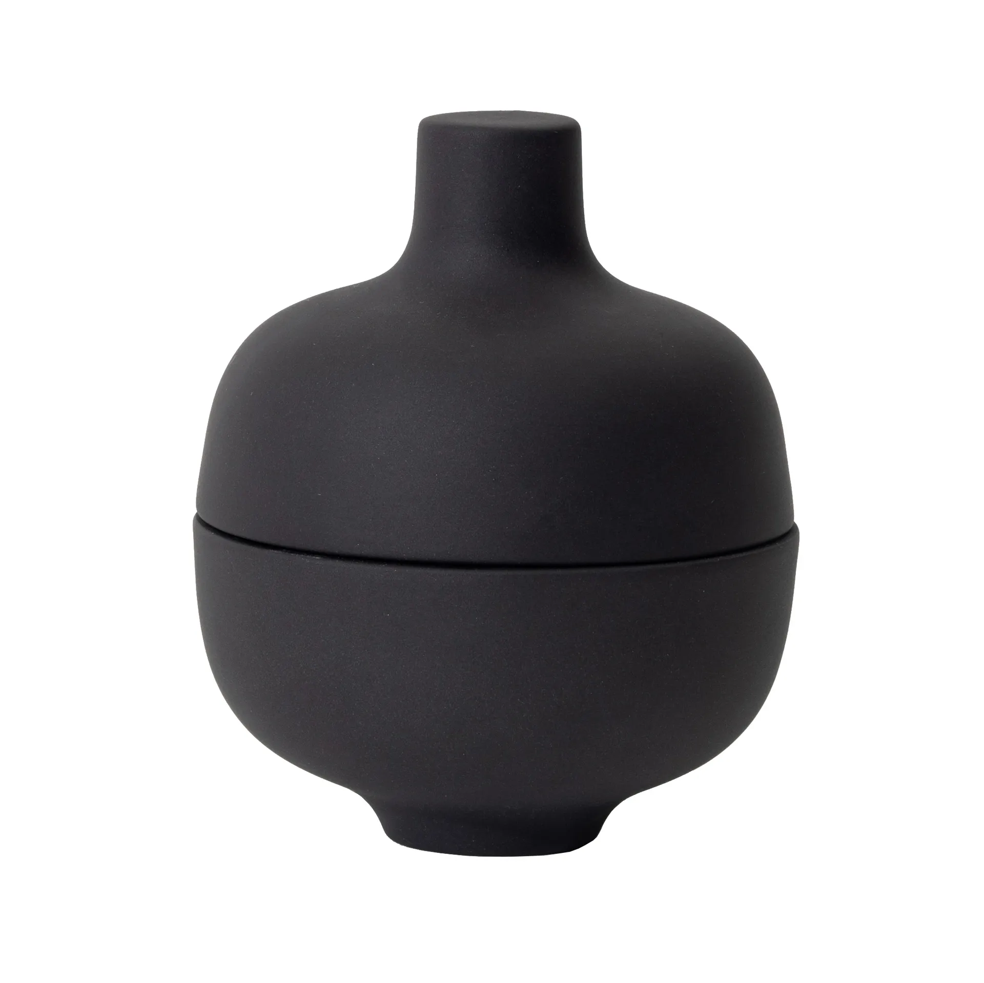 Miska z pokrywą Sand S Ø8,2 cm, Black clay Design House Stockholm