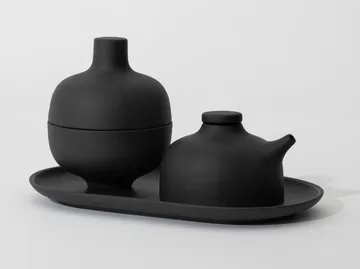 Piaskowy dzbanek do sosu sojowego 120 ml - Black clay - Design House Stockholm