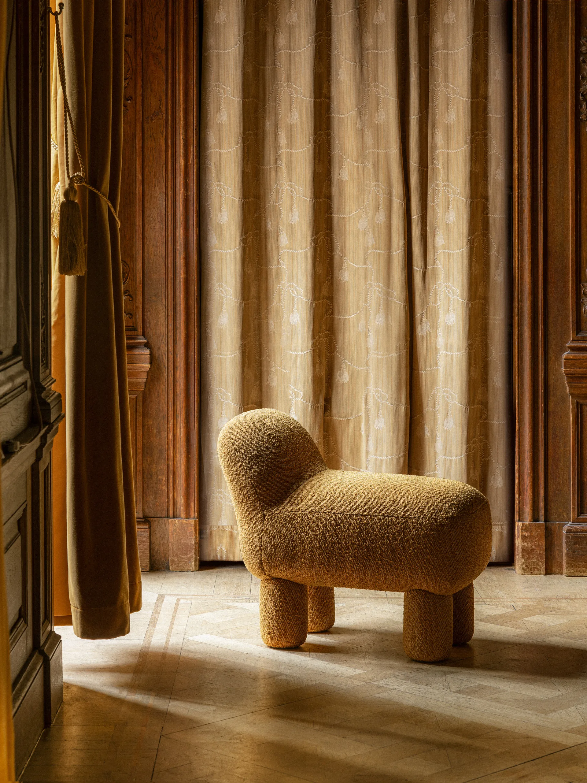 Pufa do siedzenia Lulu 36x65 cm, Yellow Design House Stockholm