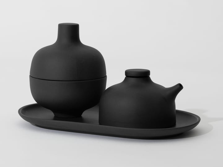 Płyta owalna Sand 12,5x20 cm, Black clay Design House Stockholm