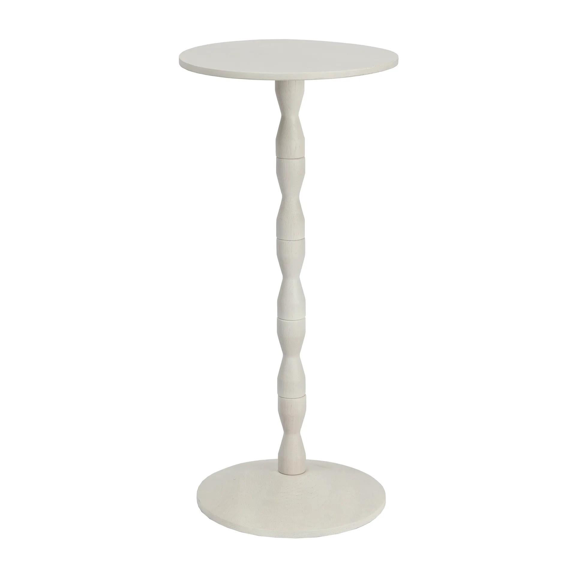 Stół Pedestal Ø31x67,5 cm, Stained white grey Design House Stockholm