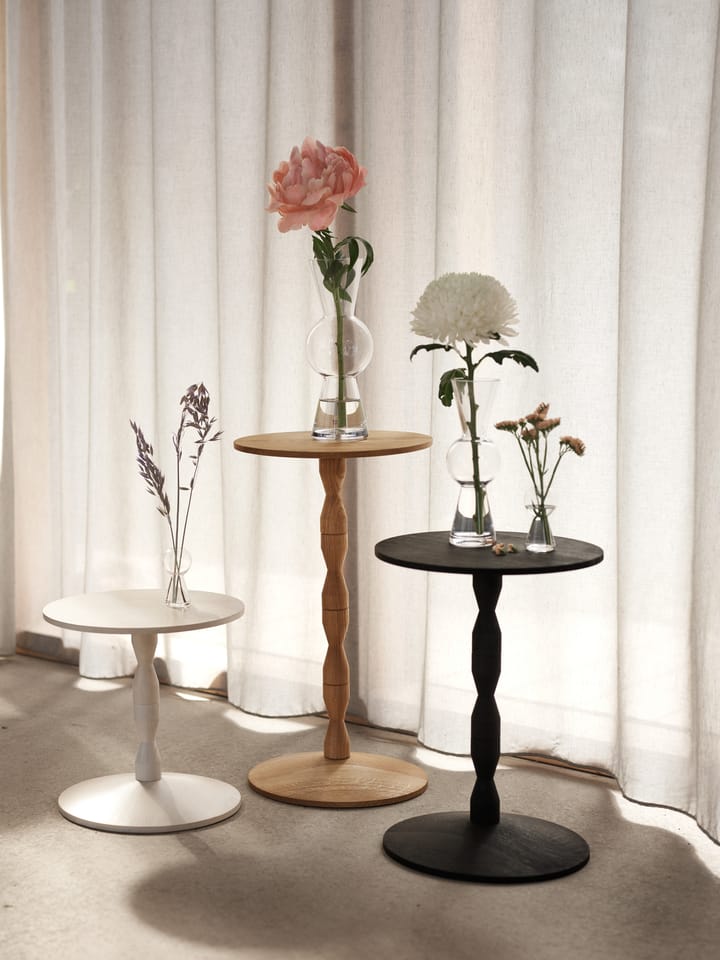 Stół Pedestal Ø31x67,5 cm, Stained white grey Design House Stockholm