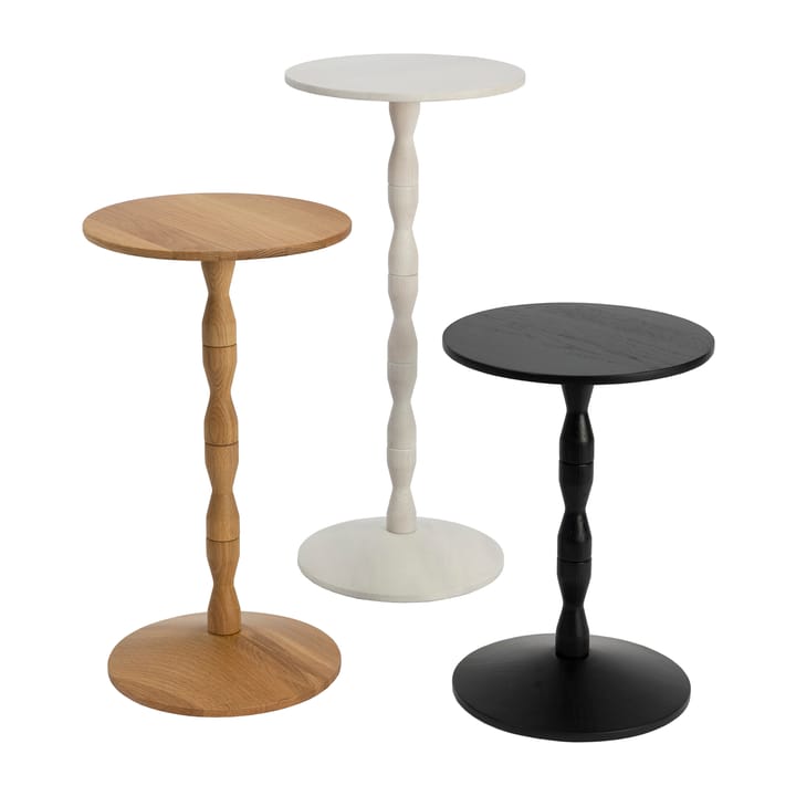 Stół Pedestal Ø31x67,5 cm, Stained white grey Design House Stockholm