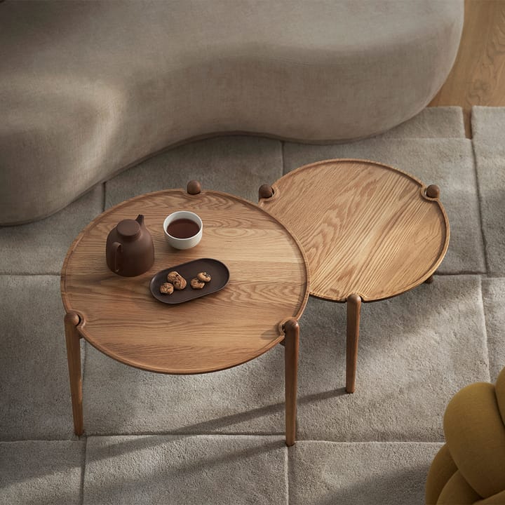 Stolik kawowy Aria Ø90 cm, Dąb 30 cm Design House Stockholm