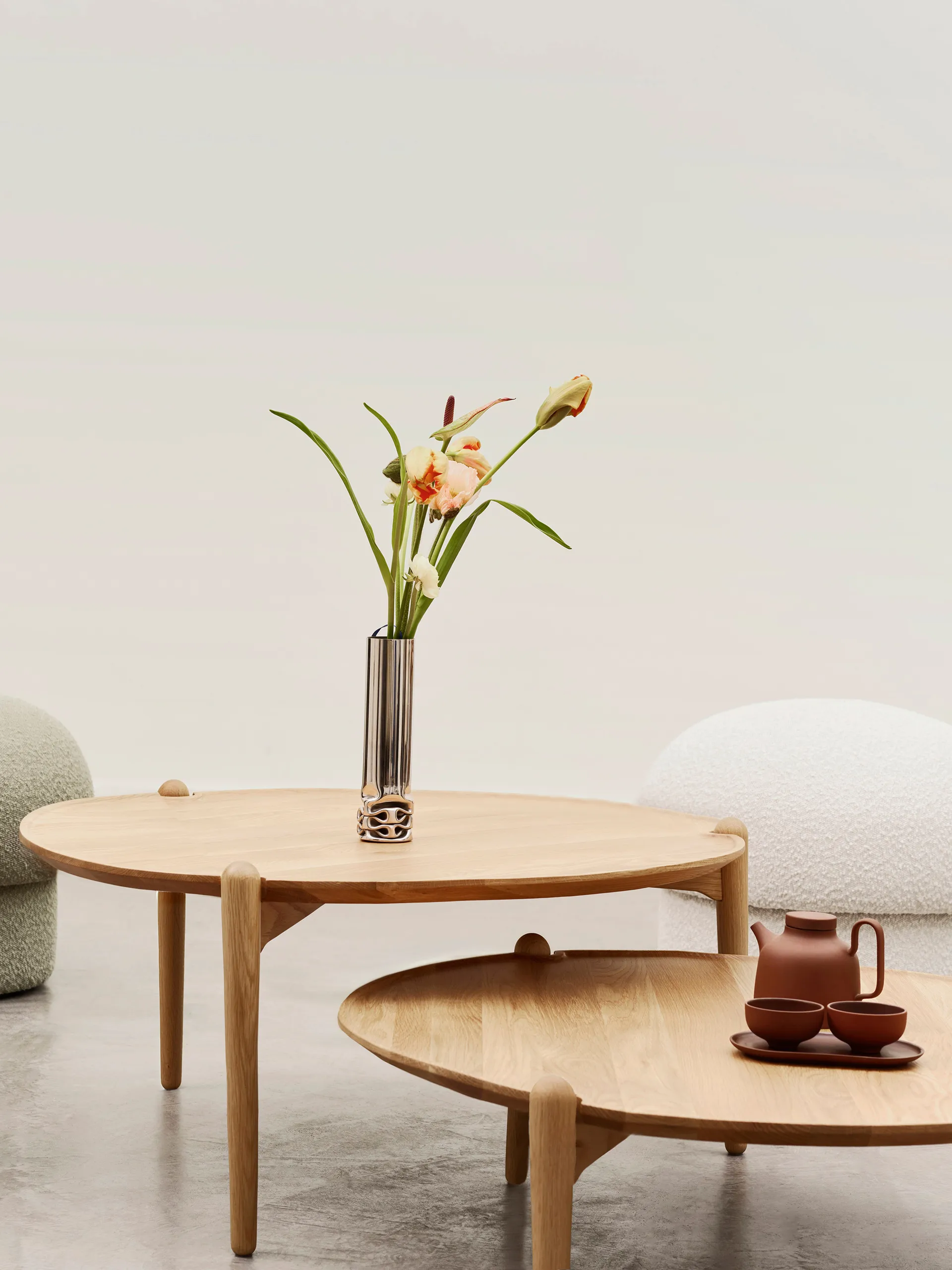 Stolik kawowy Aria, Czarny dąb, Ø50x37 cm Design House Stockholm