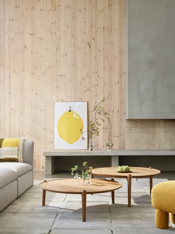 Stolik kawowy Aria - Light oak, Ø50x37 cm - Design House Stockholm