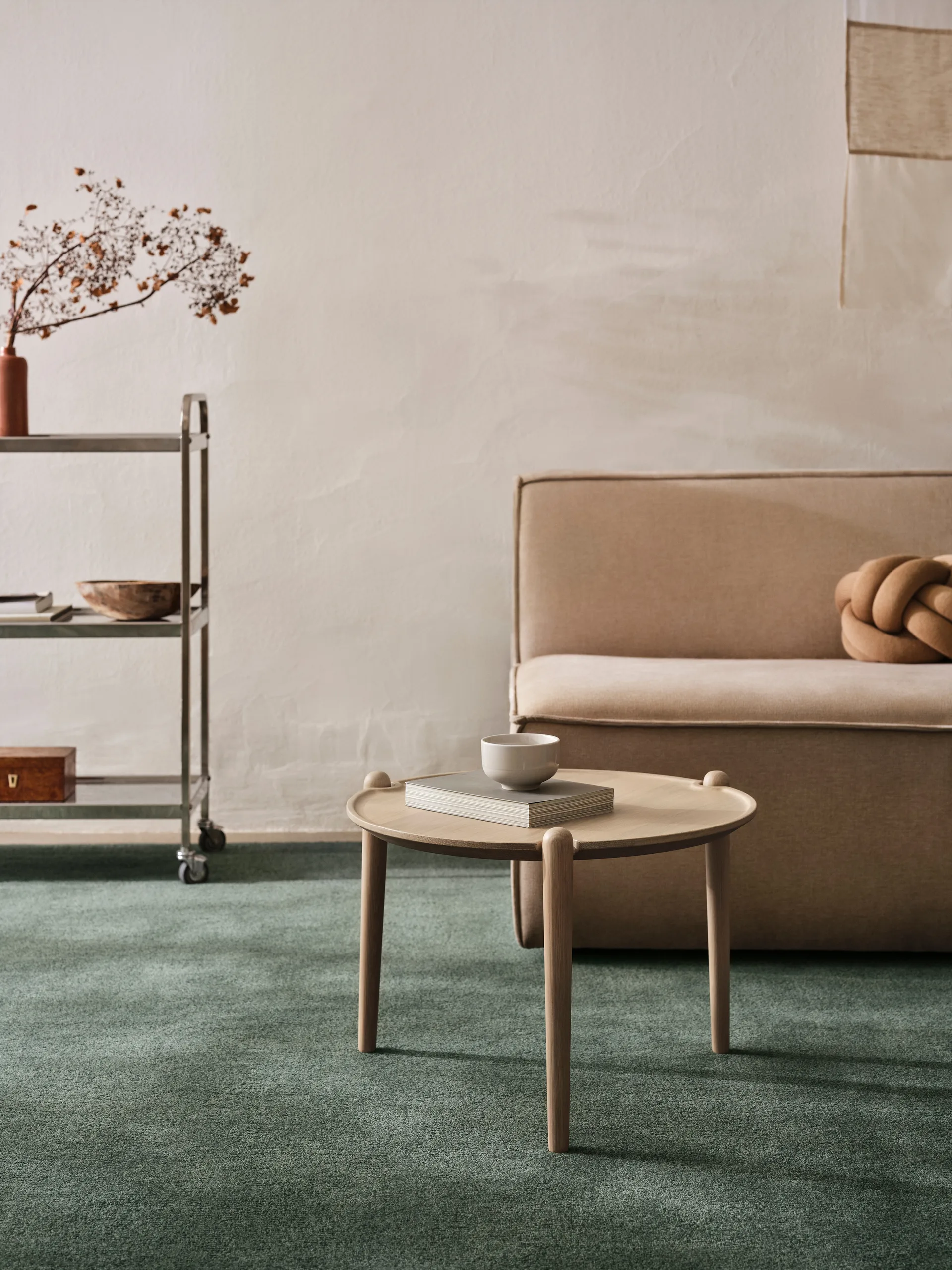 Stolik kawowy Aria, Light oak, Ø50x37 cm Design House Stockholm