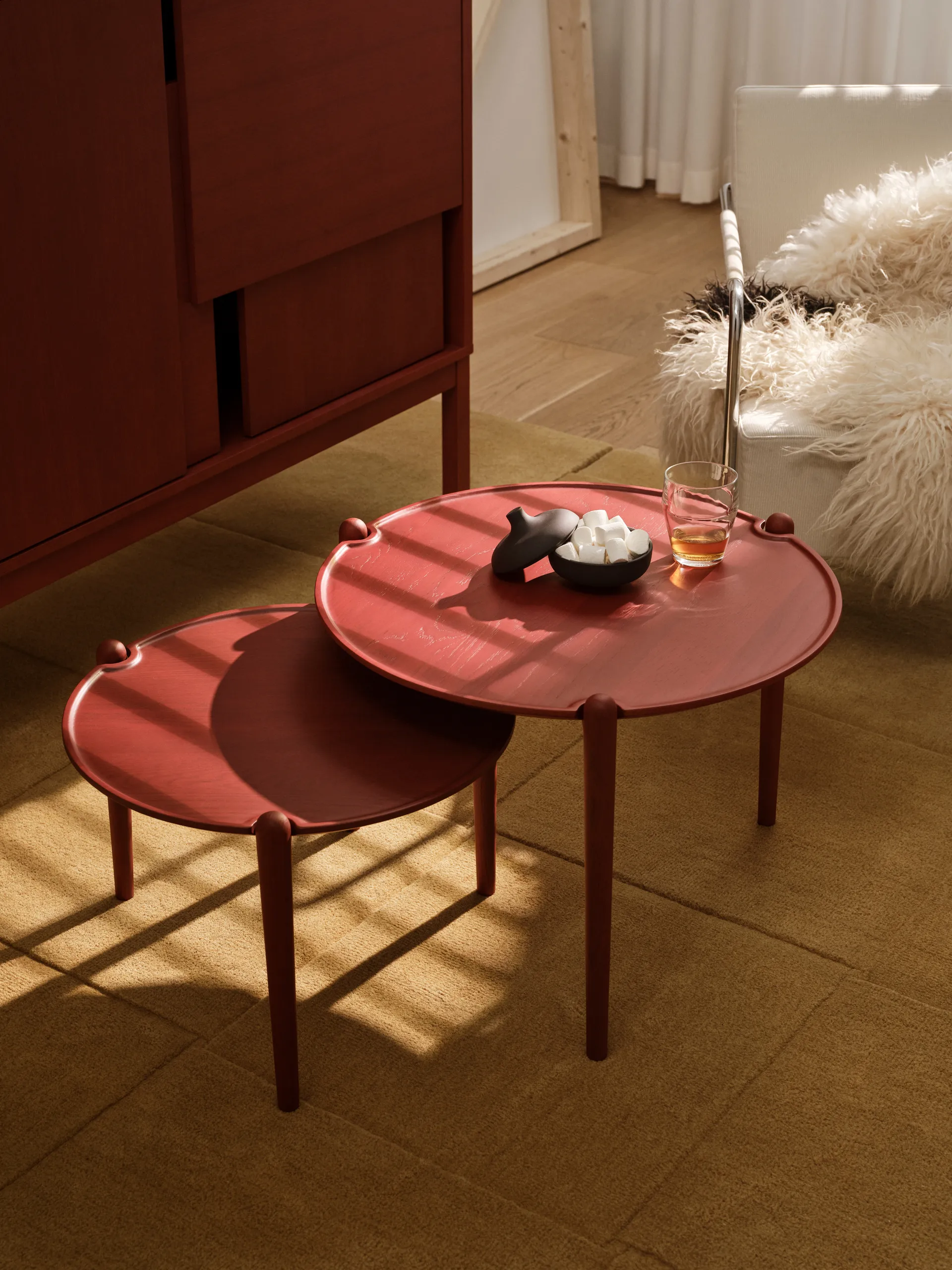 Stolik kawowy Aria, Red, Ø50×37 cm Design House Stockholm