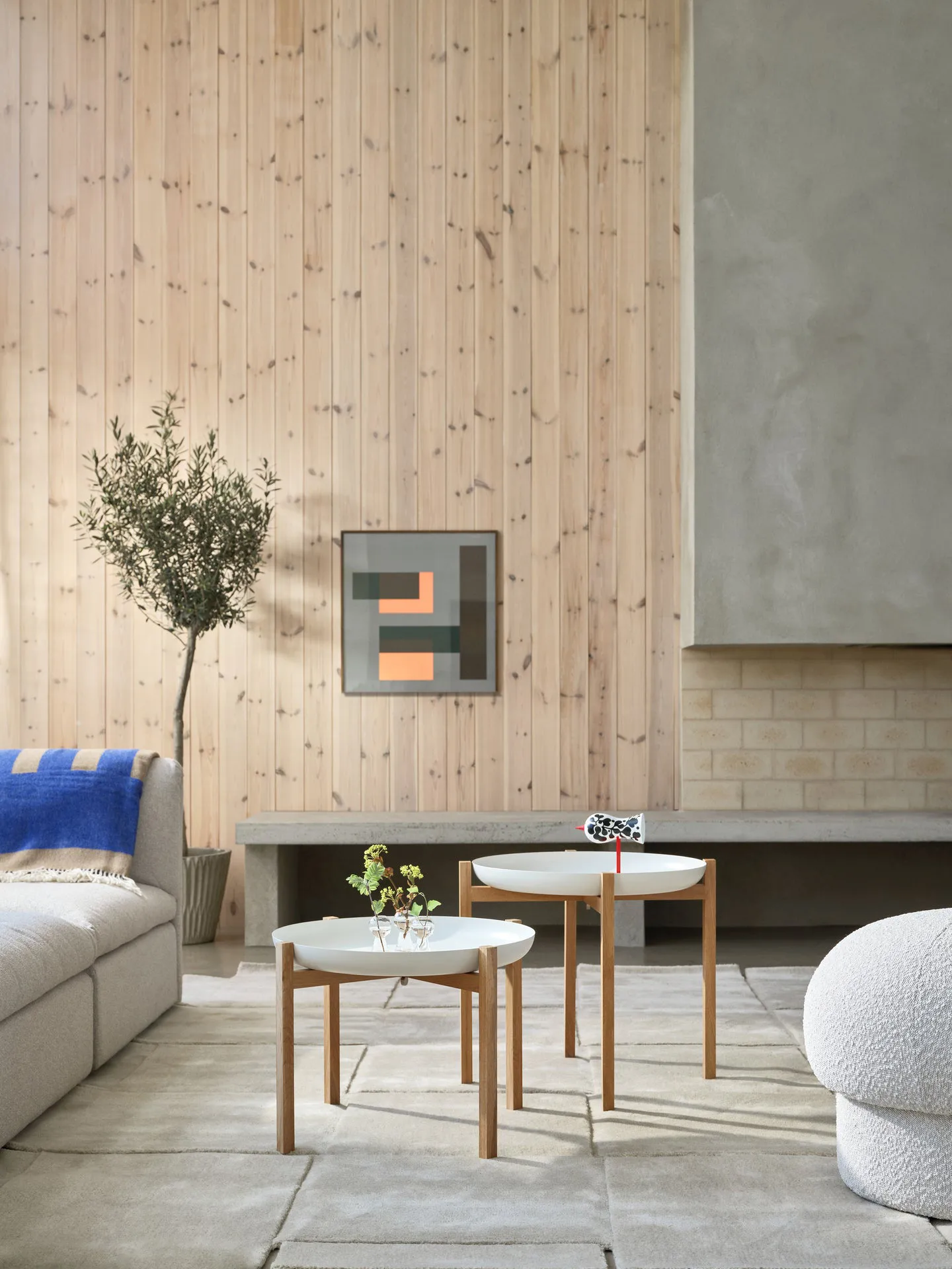 Stoliki boczne Tablo Table Set, Low White Design House Stockholm