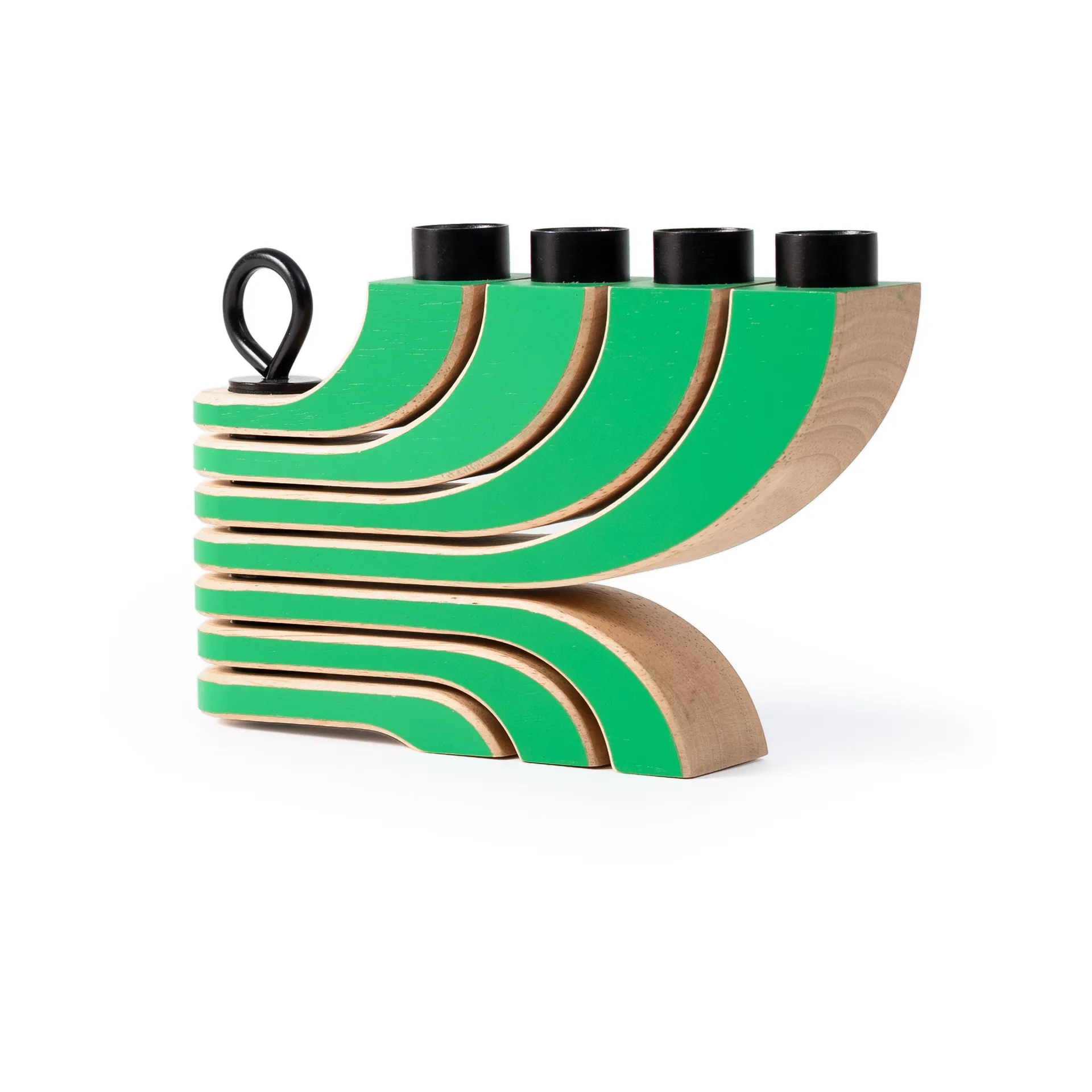 Świecznik Nordic Light 4-ramienny, Zielony Design House Stockholm