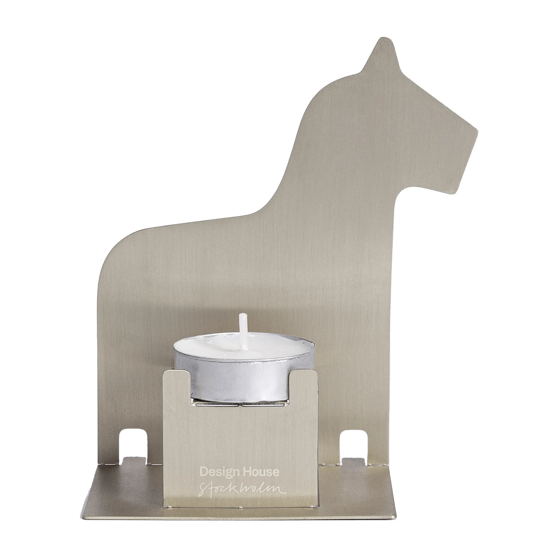 Świecznik świąteczny Pop-up w kształcie konia, Stal nierdzewna Design House Stockholm