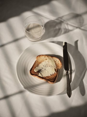 Talerz Blond mały - paski - biały - Design House Stockholm