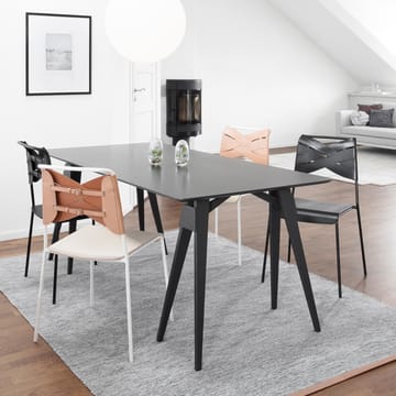 Torso krzesło - dąb, skóra naturalna, nogi chrom - Design House Stockholm