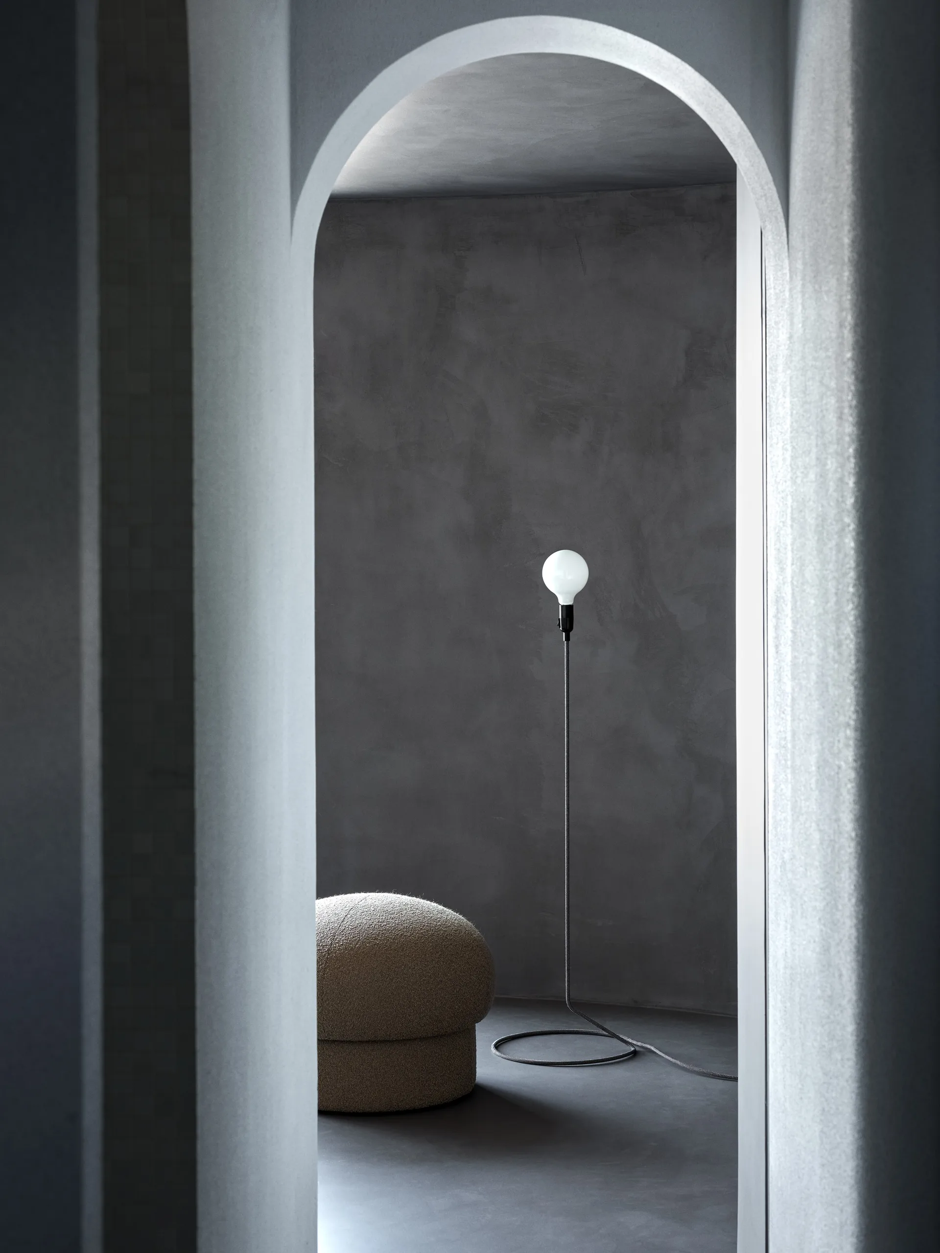 Uno pufa Ø50 cm, Brown Design House Stockholm