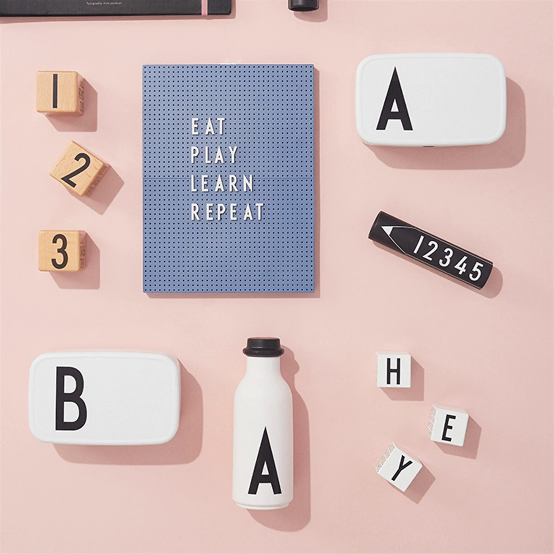 AJ Vintage Thermos Bottle, A Design Letters