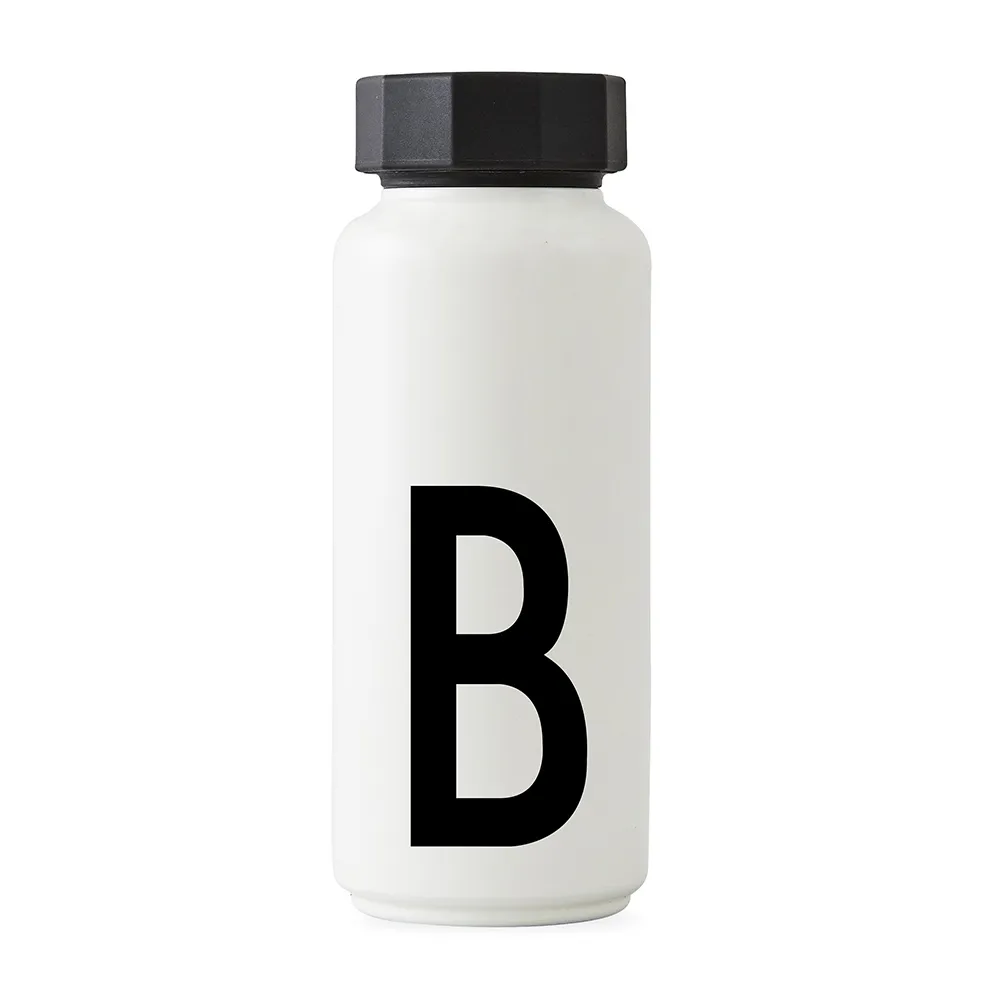 AJ Vintage Thermos Bottle, B Design Letters