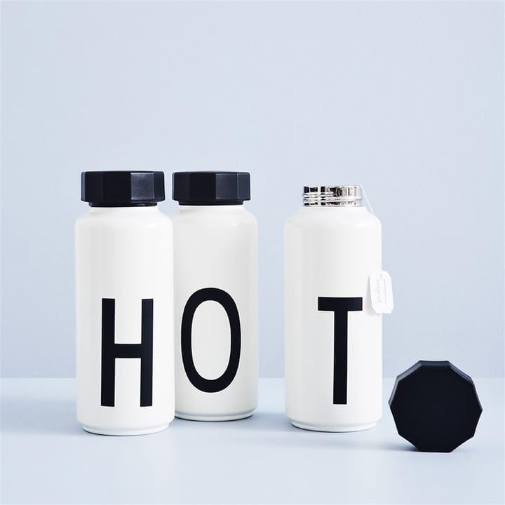 AJ Vintage Thermos Bottle, D Design Letters