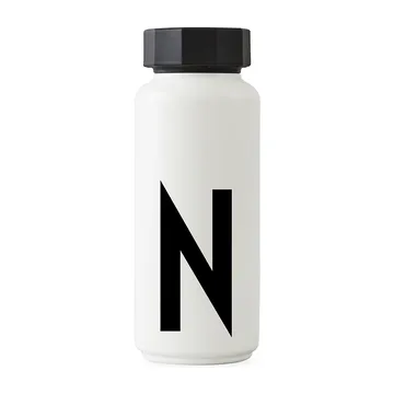 AJ Vintage Thermos Bottle - N - Design Letters