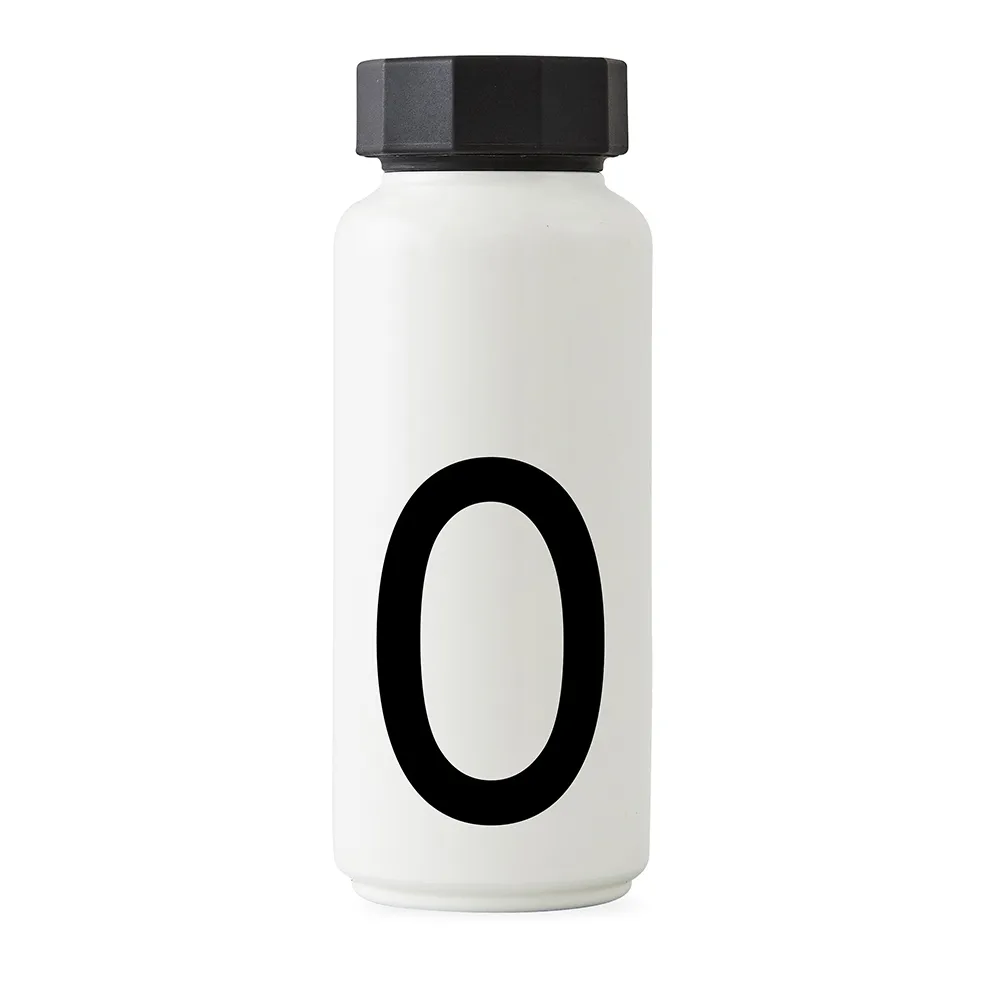 AJ Vintage Thermos Bottle, O Design Letters