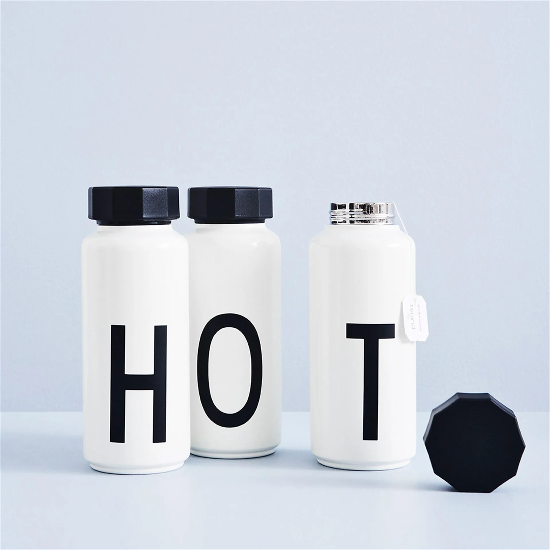 AJ Vintage Thermos Bottle, P Design Letters