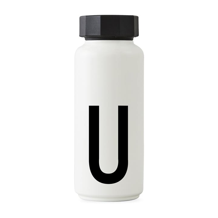 AJ Vintage Thermos Bottle - U - Design Letters