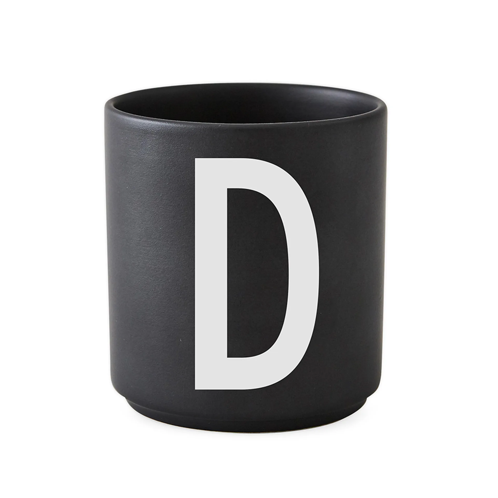 Design Letters kubek czarny, D Design Letters