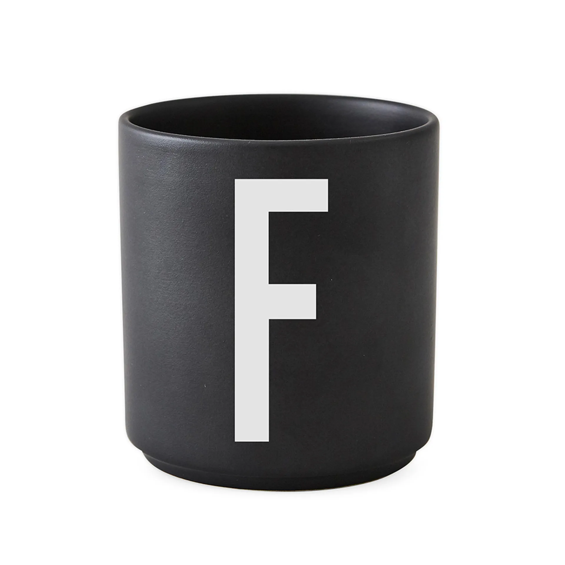 Design Letters kubek czarny, F Design Letters