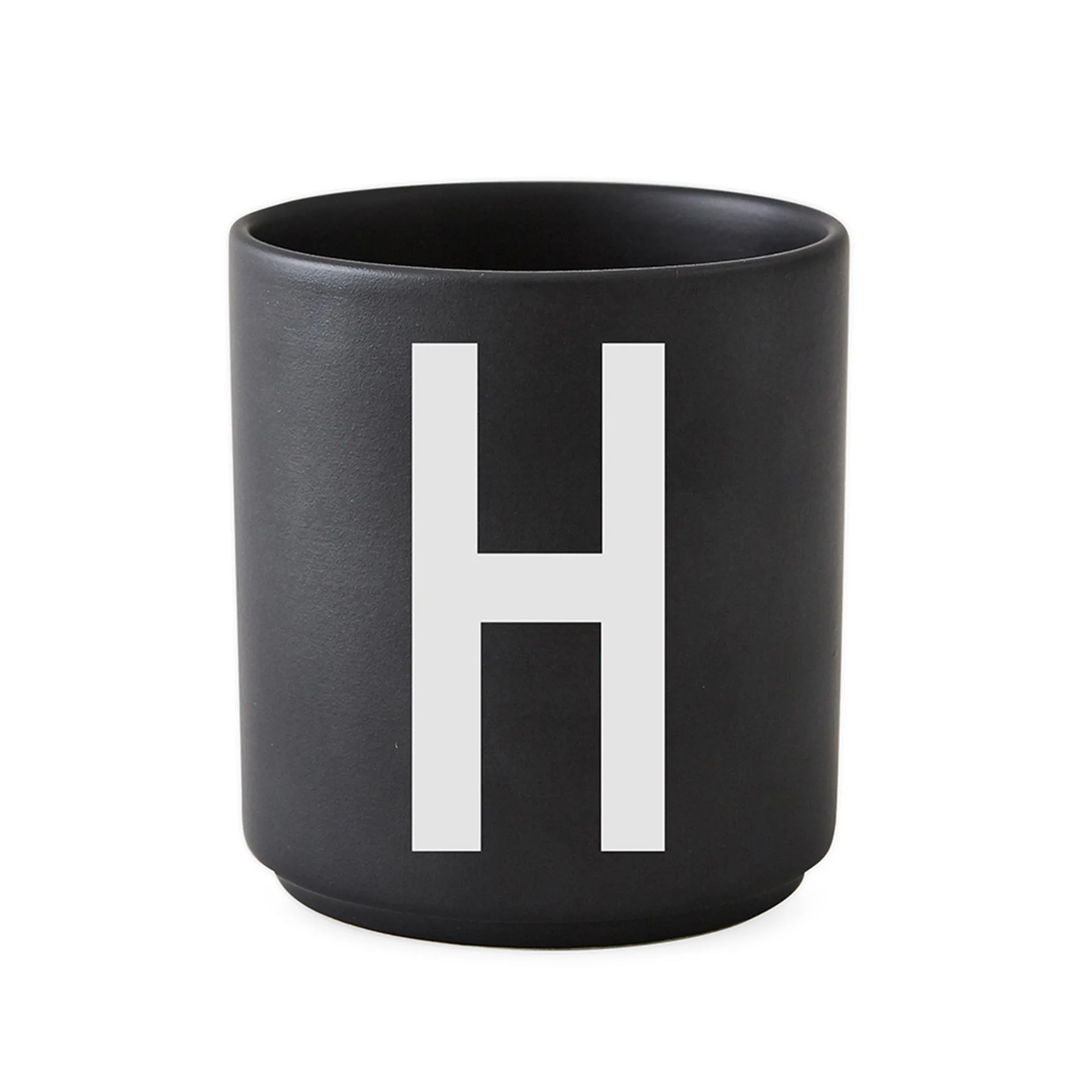 Design Letters kubek czarny, H Design Letters