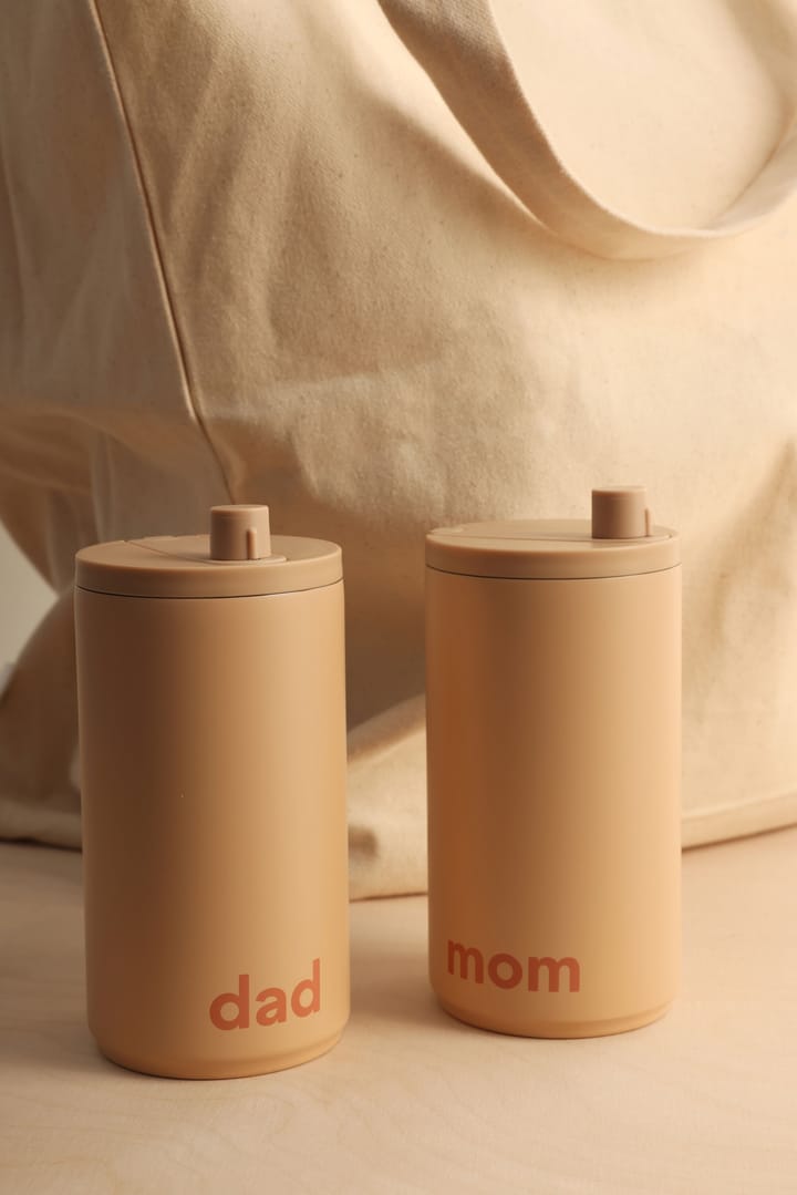 Design Letters kubek podróżny 35 cl, Mom-beige Design Letters