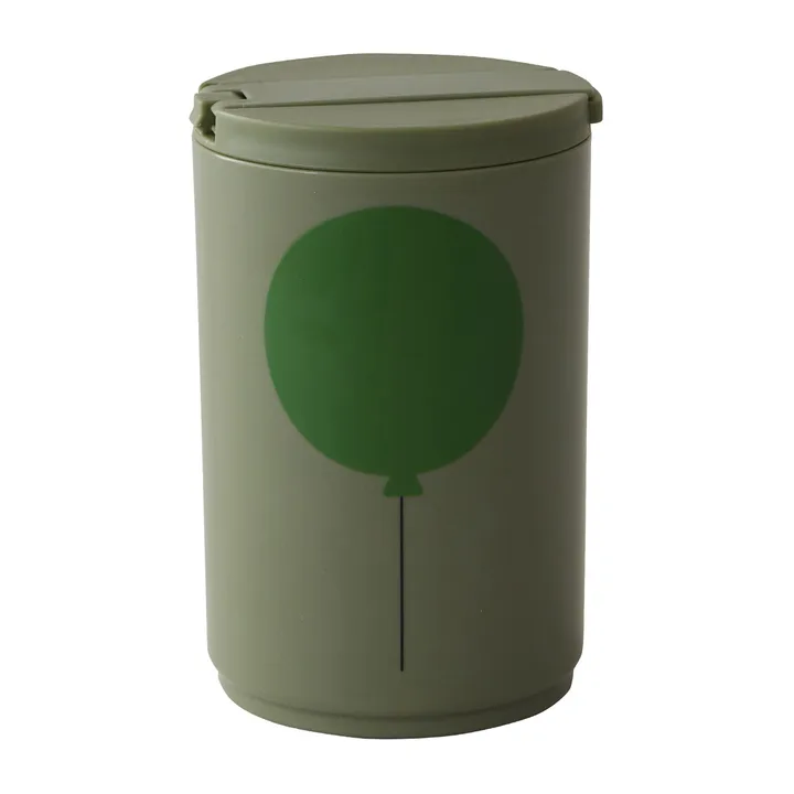 Design Letters kubek termiczny ze słomką 330 ml - Forest green - Design Letters