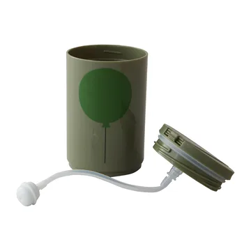 Design Letters kubek termiczny ze słomką 330 ml - Forest green - Design Letters