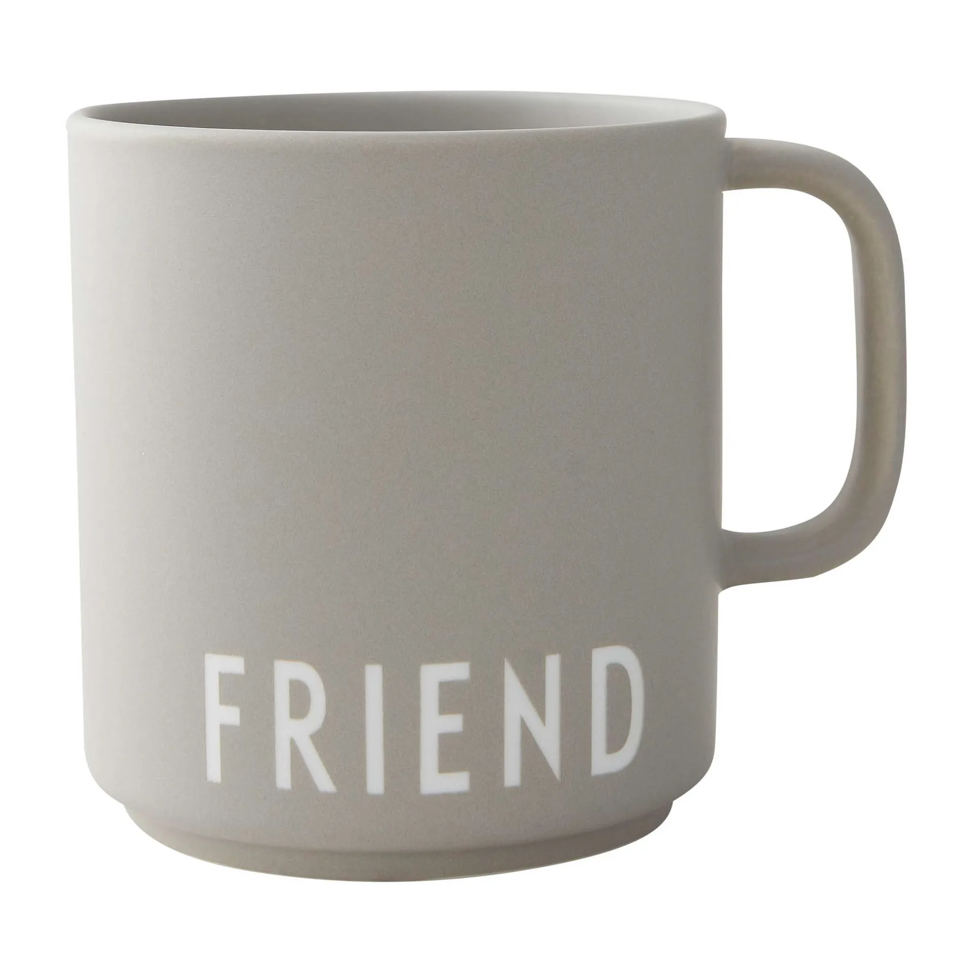 Design Letters kubek ulubiony z uchwytem 250 ml, Friend-grey Design Letters
