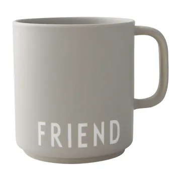 Design Letters kubek ulubiony z uchwytem 250 ml - Friend-grey - Design Letters