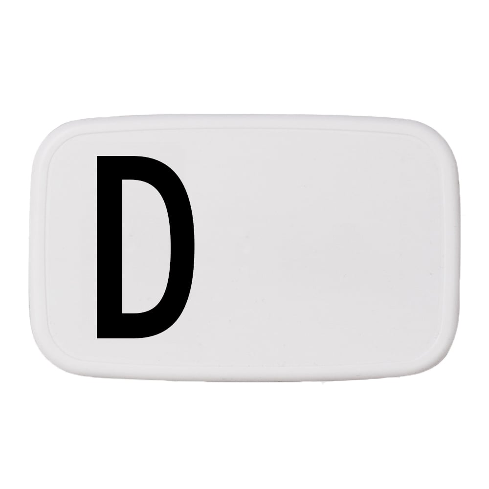 Design Letters Design Letters lunch box D | Skandynawski Design | Pojemniki na żywność i lunch boxy | Biały