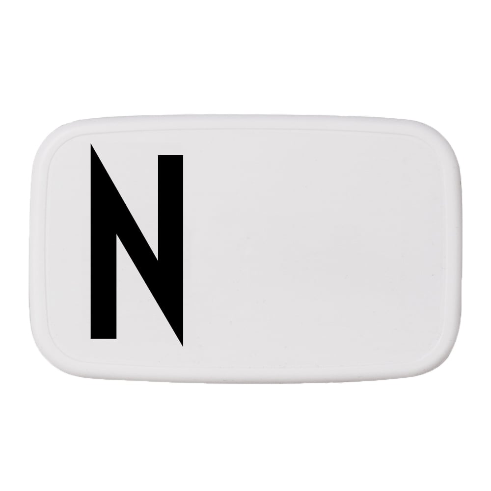 Design Letters Design Letters lunch box N | Skandynawski Design | Pojemniki na żywność i lunch boxy | Biały