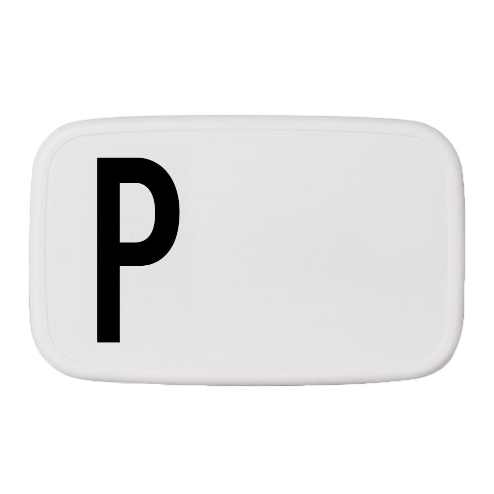 Design Letters Design Letters lunch box P | Skandynawski Design | Pojemniki na żywność i lunch boxy | Biały
