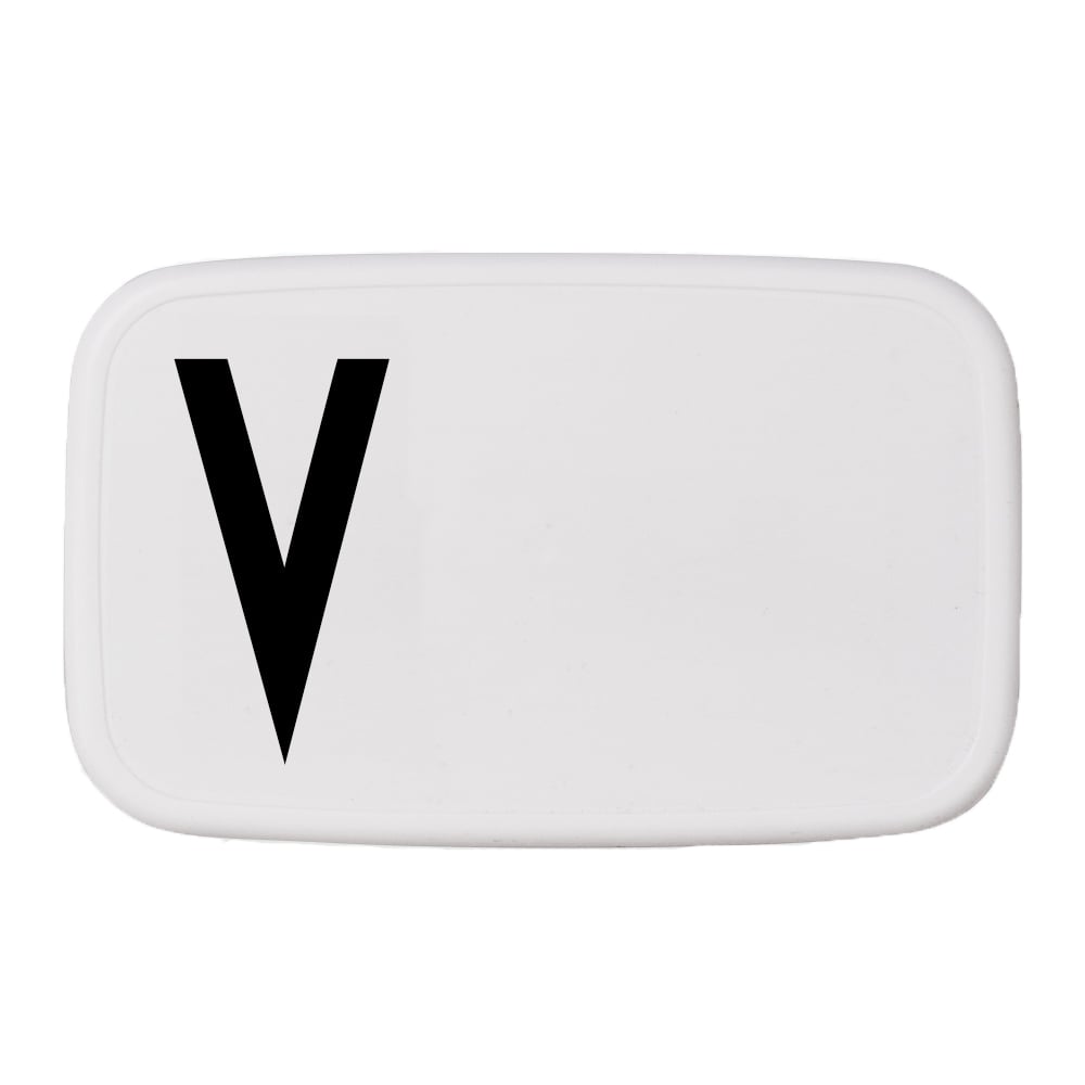 Design Letters Design Letters lunch box V | Skandynawski Design | Pojemniki na żywność i lunch boxy | Biały