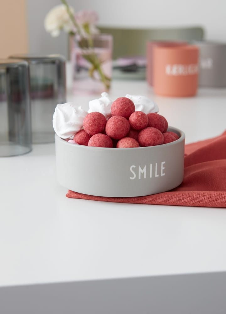 Design Letters misa na przekąski Ø12 cm, Smile-grey Design Letters